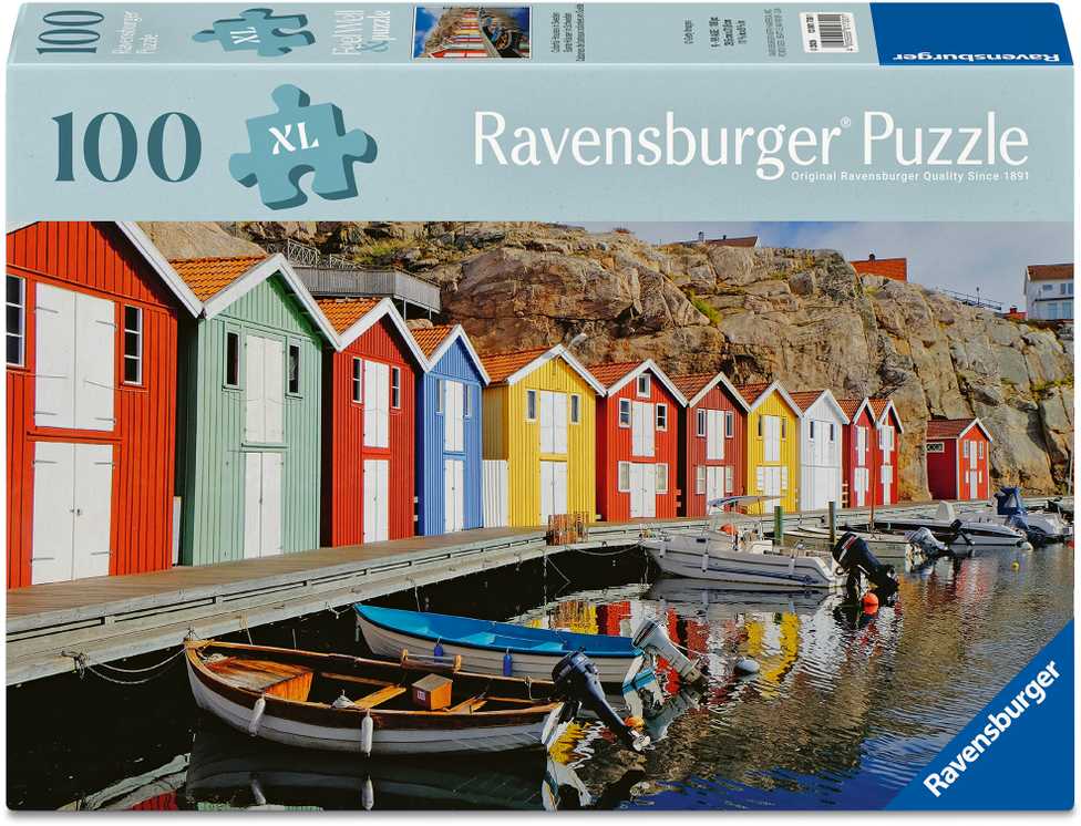 Dėlionė Ravensburger - Spalvingi namai Švedijoje 100p reklama (12001730)