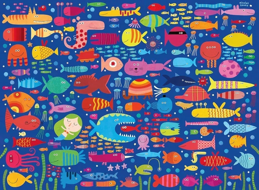 Ravensburger Dėlionė 200 vnt. - Juokingos žuvys