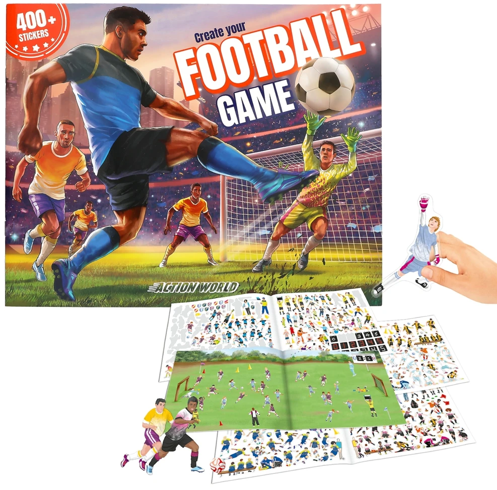 Dino World Sukurk savo – futbolo žaidimo lipdukų knygelę (0414207)
