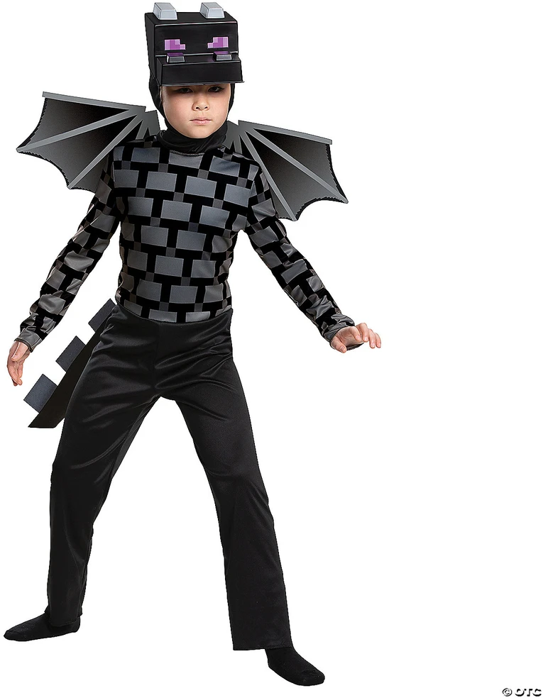Disguise Dragon Minecraft Ender drakono karnavalinis kostiumas berniukui 127-136 cm (7-8 metų)