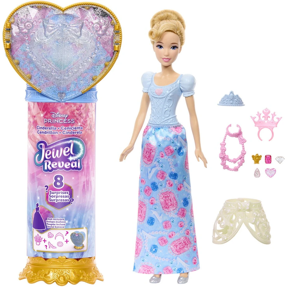 Mattel DISNEY PRINCESS JEWEL REVEAL Pelenės siurprizas (JHL50)