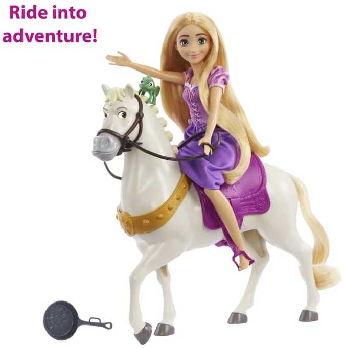 DISNEY PRINCESS Lėlės Auksaplaukės ir žirgo rinkinys