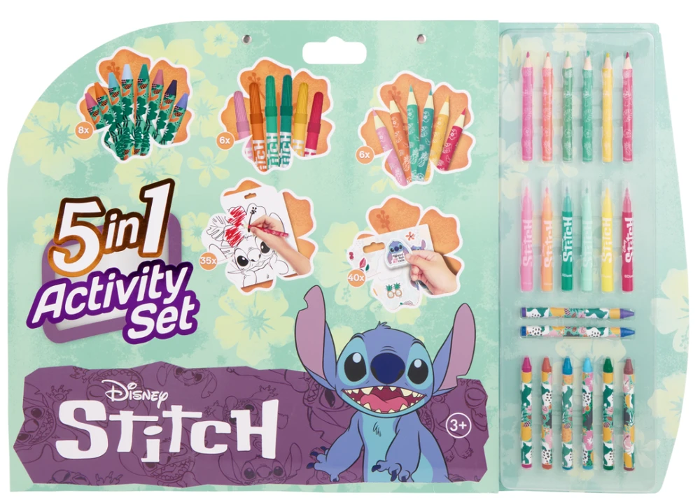 Disney Stitch Stitch – 5 viename spalvinimo ir veiklos rinkinys (ST24306V)