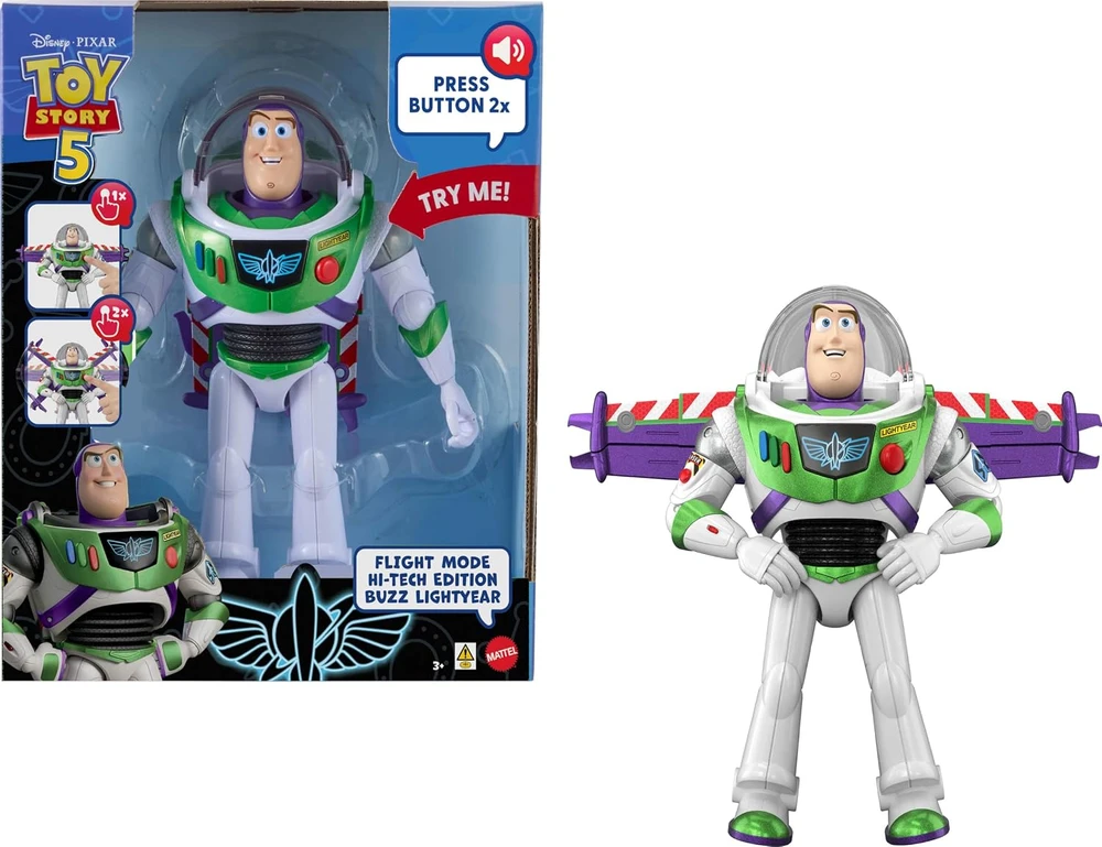 Mattel „Disney Toy Story 5“ interaktyvi figūrėlė Bazas Lightyear Bazas Lightyear 27 cm EN