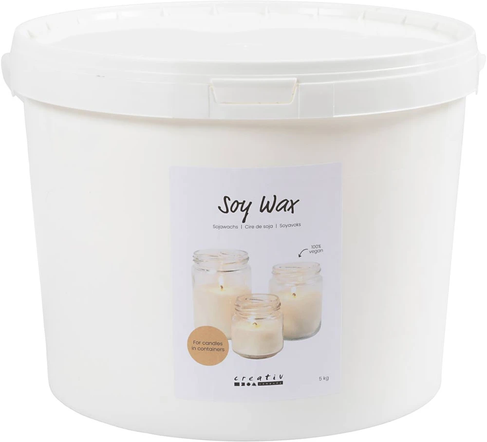 „Creativ Company“ – sojų vaškas, žvakėms indeliuose, 5kg / 1 pakuotė (73429)