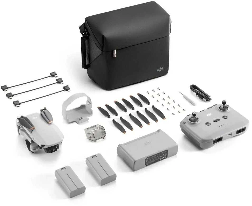 Dronas  DJI Mini 4K Fly More Combo su DJI  RC-N1C valdymo pultu