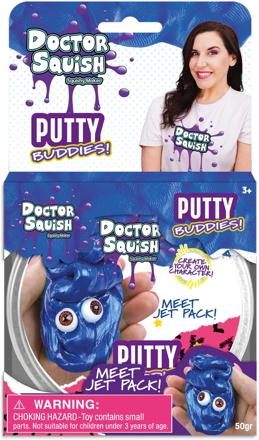 Doctor Squish - Jet Pack (tamsiai mėlyna) - Putty Buddies 50g