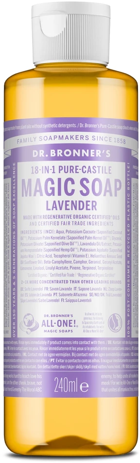 Dr. Bronner's stebuklingas muilas su levandų skoniu, 240 ml