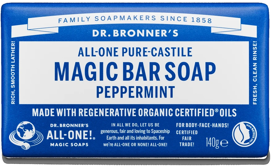 Dr. Bronner's - stebuklingas muilas su pipirmėtėmis, 140 g