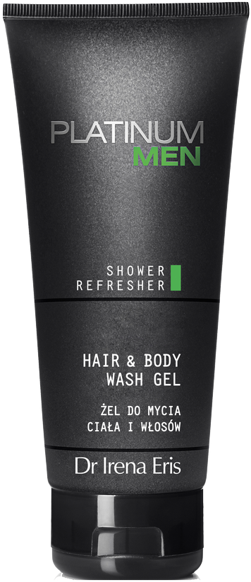Dr Irena Eris Platinum Men Shower Refresher Hair&Body dušo želė-šampūnas vyrams, 200 ml