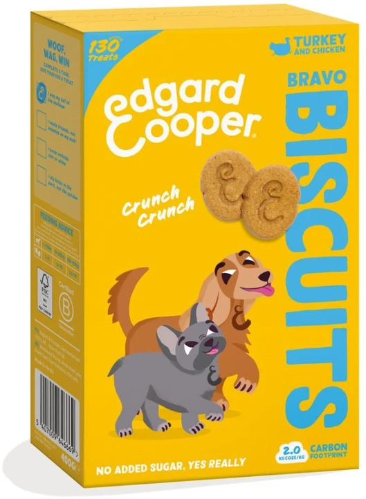 Edgard Cooper Bravo sausainiai šunims su kalakutiena, 400g