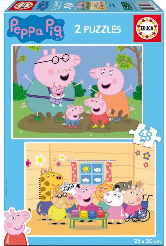 Dėlionė Educa - 2 x 48 vnt., Peppa Pig (80-20327)