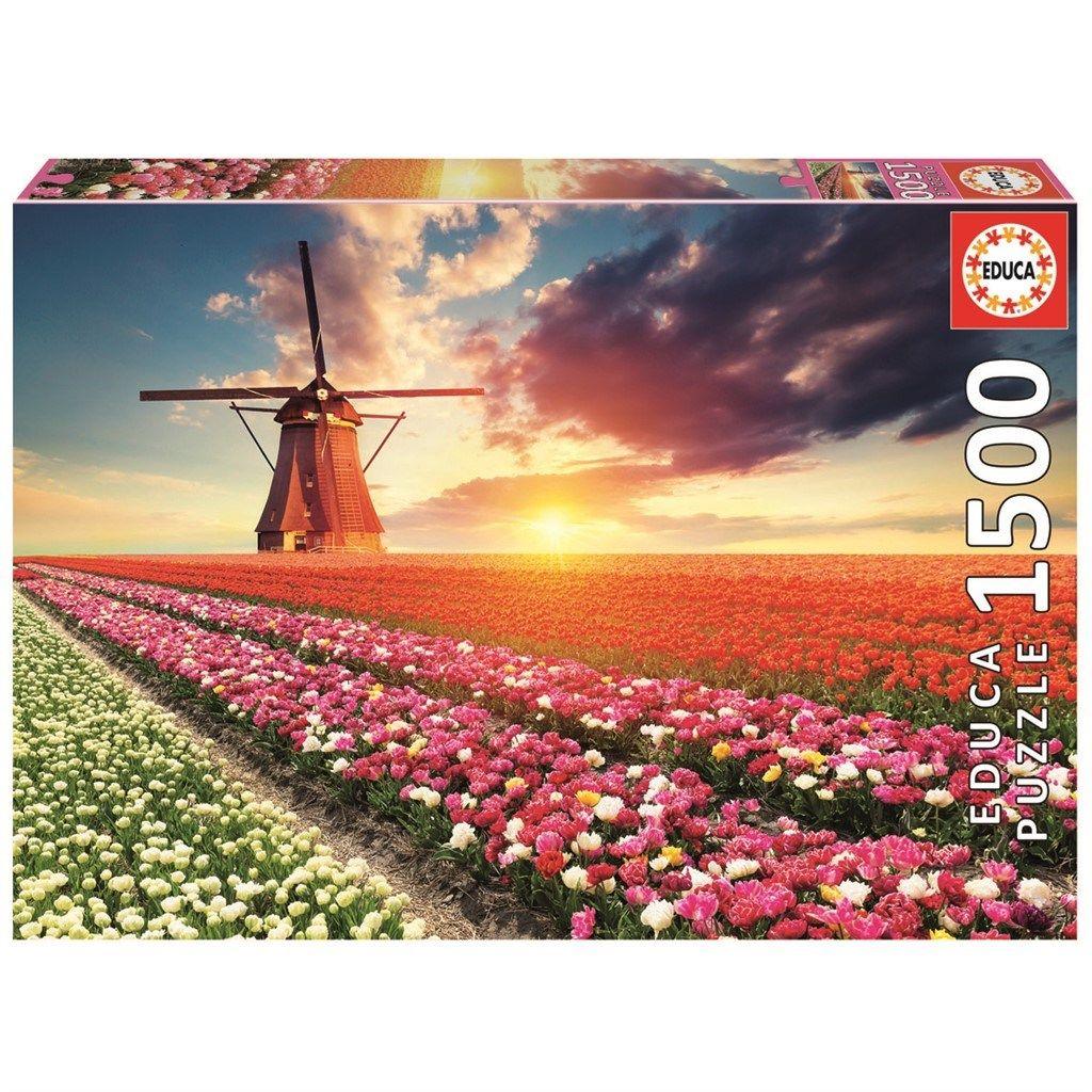 Tulip Educa Dėlionė (puzzle)1500 TULPIŲ PEIZAŽAS 12-99 metų