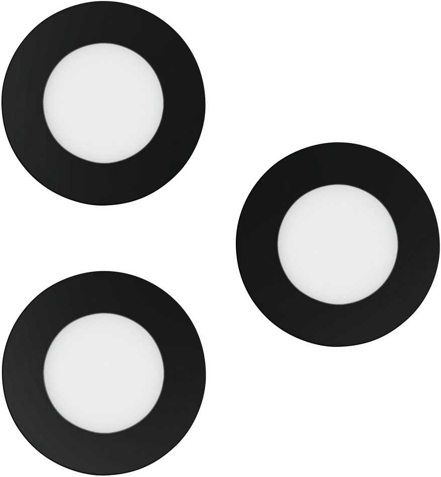 Lubinis šviestuvas „Eglo“ – 3 „Fueva-Z“ įleidžiamų šviestuvų rinkinys Ø8,5 – išmaniosios reguliuojamos baltos spalvos – „Zigbee“ ir „Bluetooth“