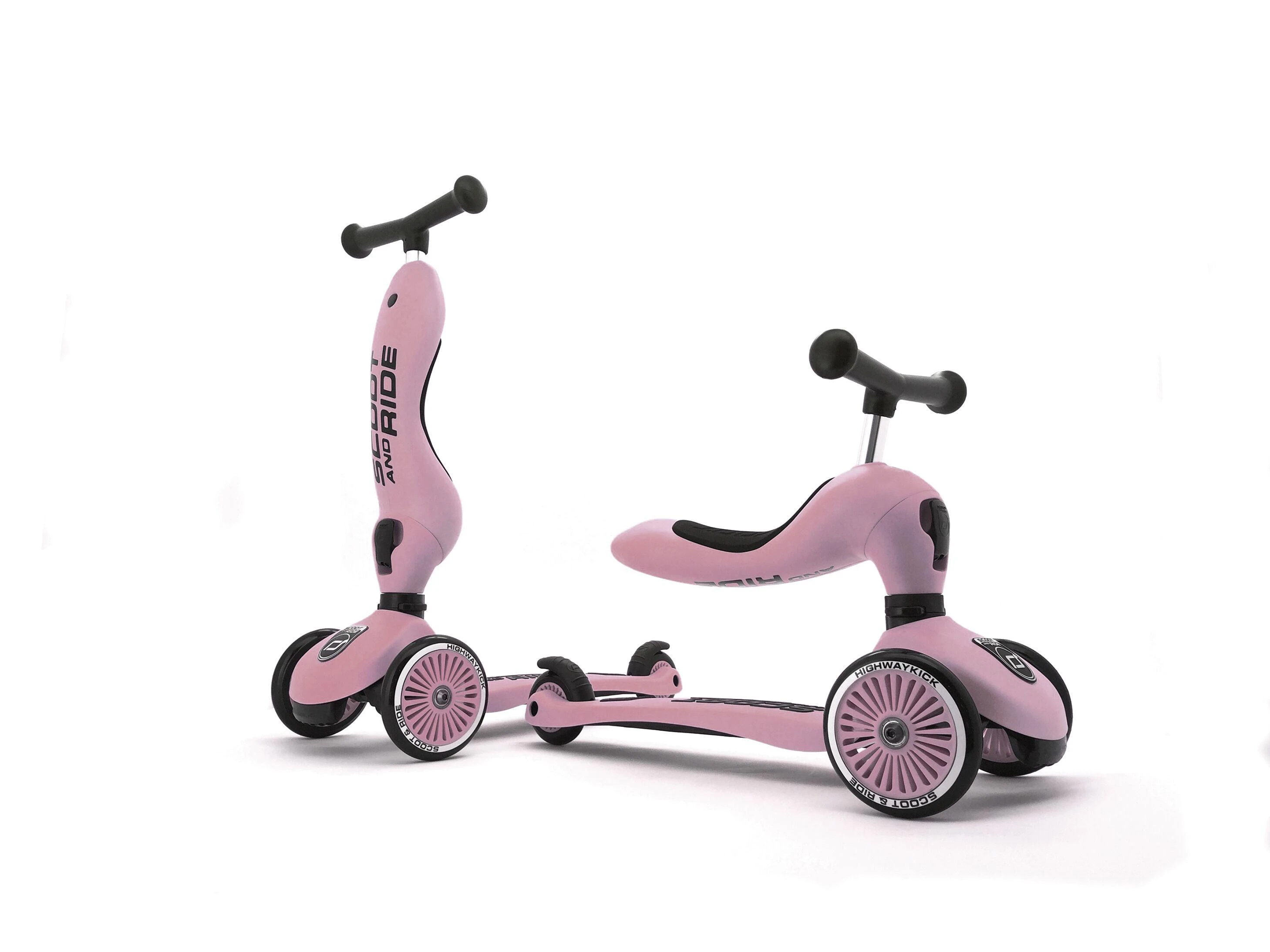 Paspirtukas - balansinis dviratukas  Scoot & Ride Highwaykick 1 2in1 Rose 96270
