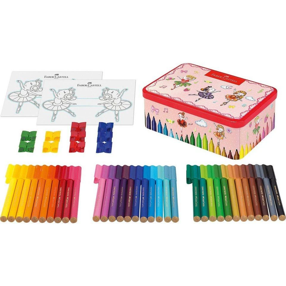 Flomasteriai Faber-Castell CONNECTOR ballerina, 33 spalvos