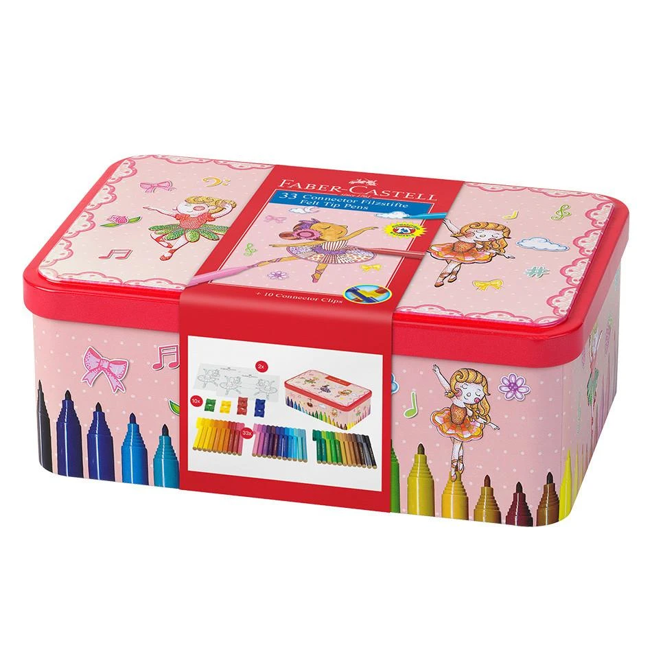 Flomasteriai Faber-Castell CONNECTOR ballerina, 33 spalvos