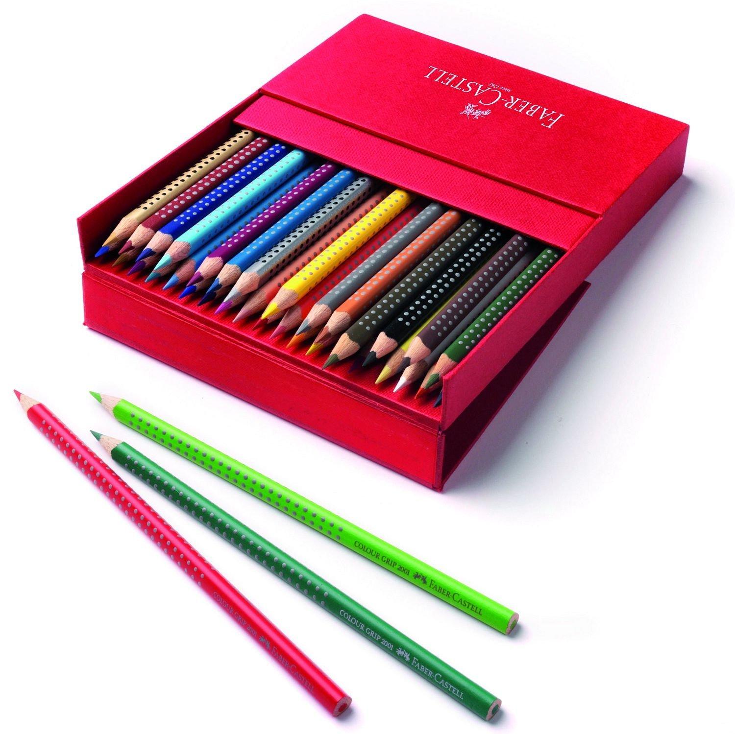 *Spalvoti pieštukai Faber-Castell GRIP 2001, 36 spalvos