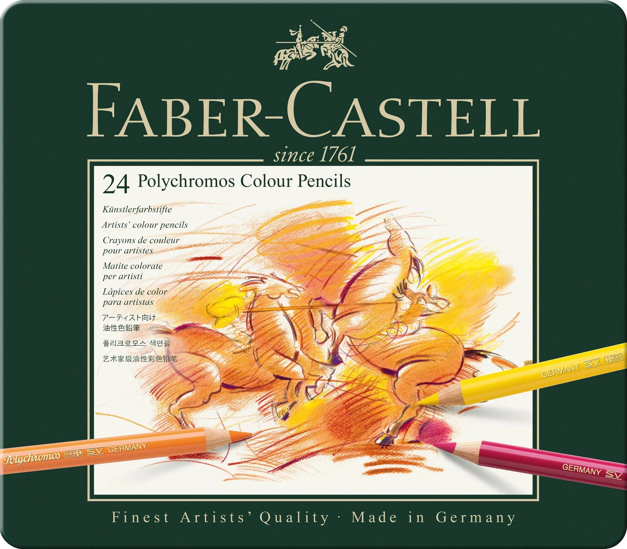 Spalvoti pieštukai Faber-Castell Polychromos Art&Graphic, 24 spalvos