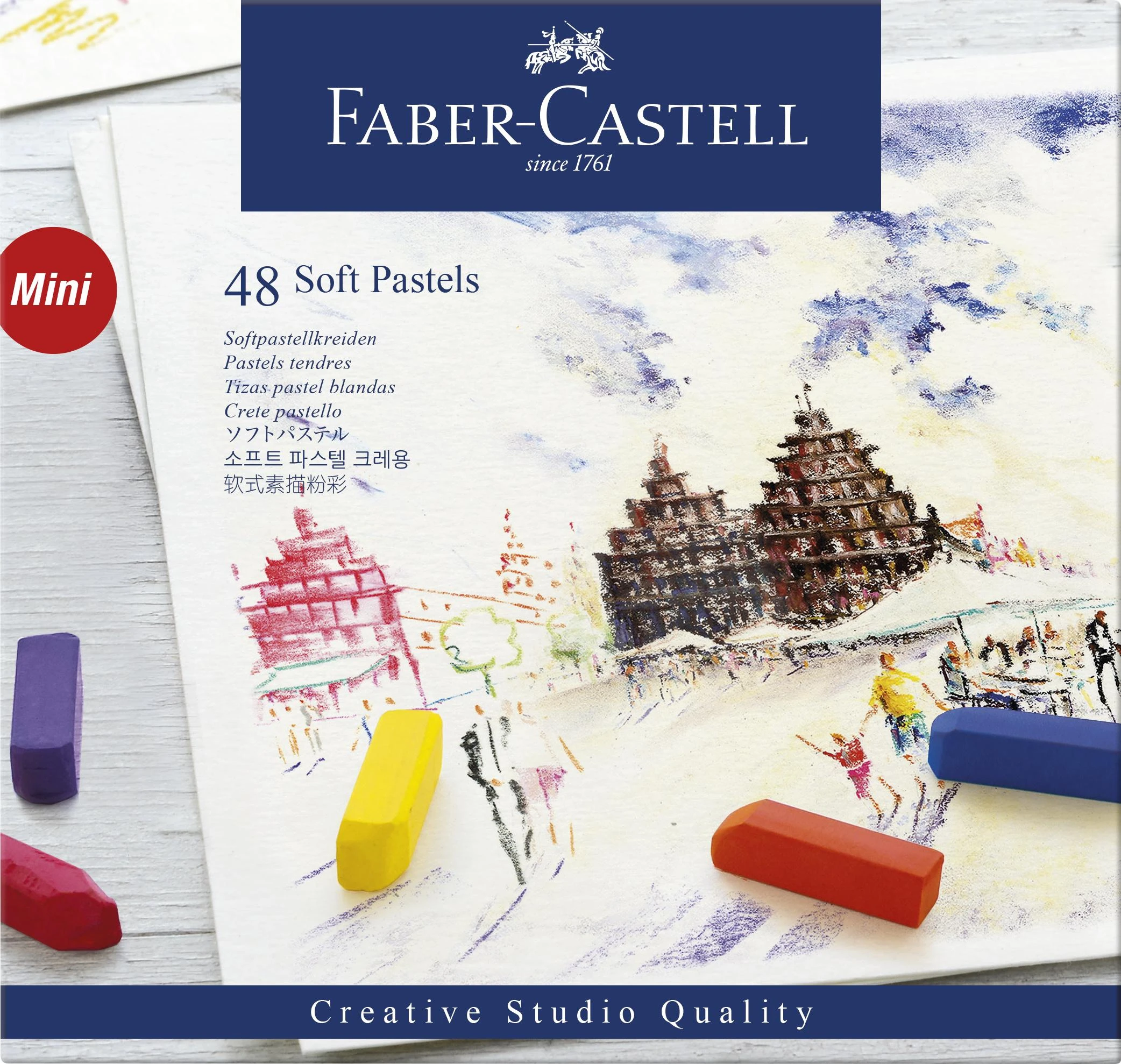 Pastelinės kreidelės Faber-Castell Creative Studio, 48 spalvų