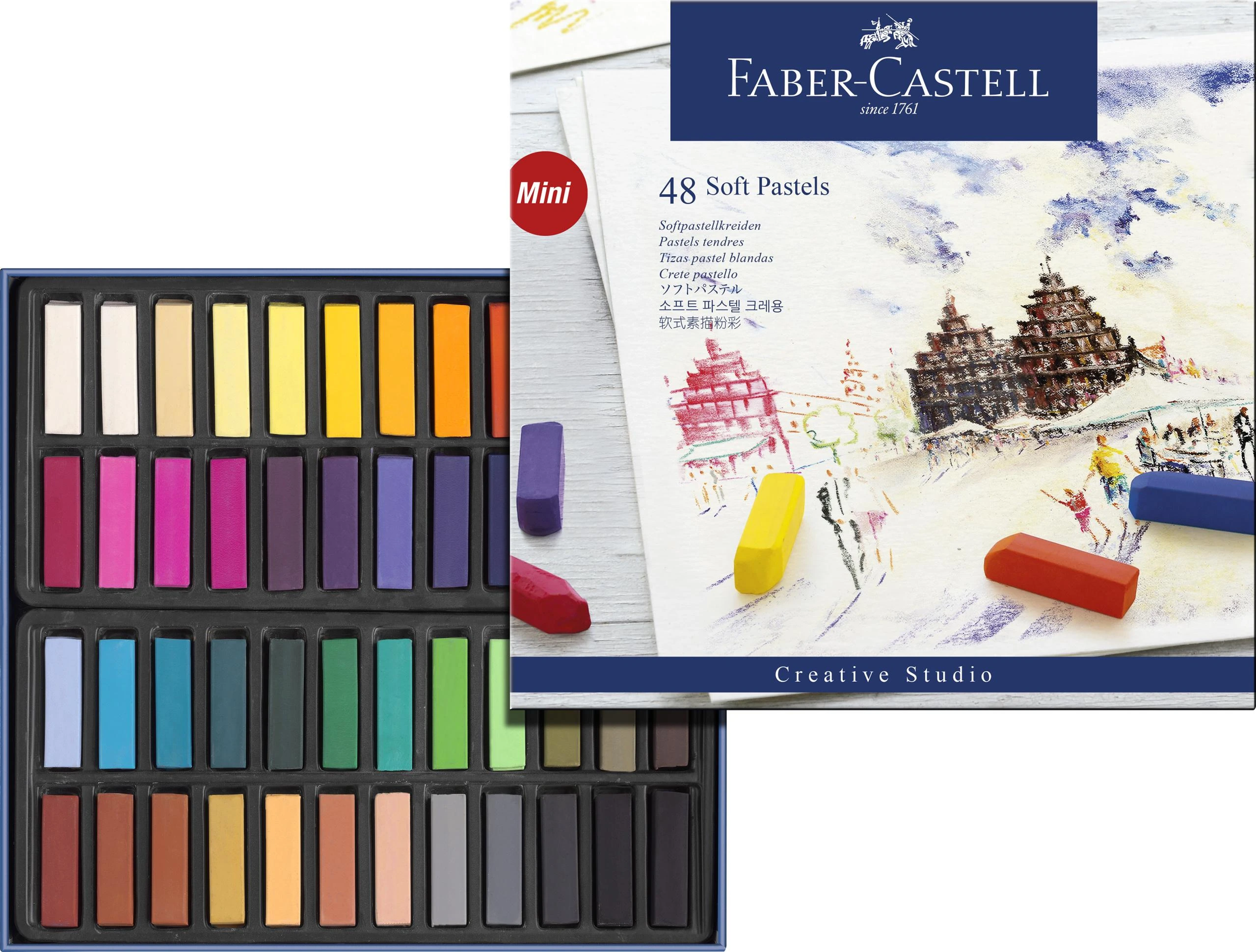Pastelinės kreidelės Faber-Castell Creative Studio, 48 spalvų