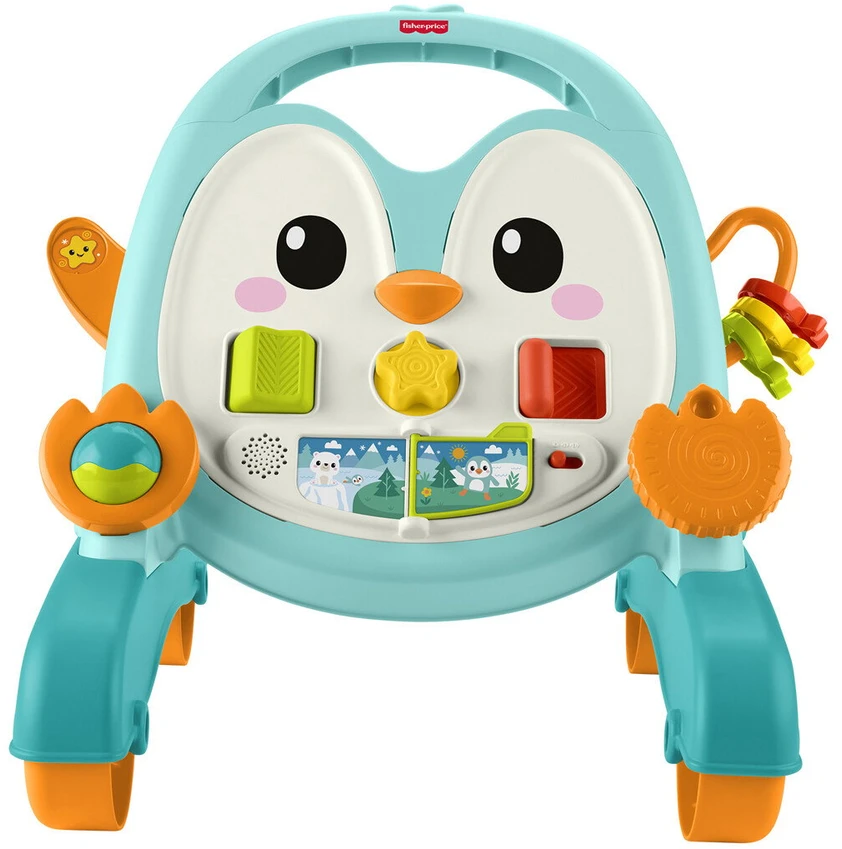 Mattel FISHER-PRICE 2 in 1 muzikinė pingvino vaikštynė (JHF74)