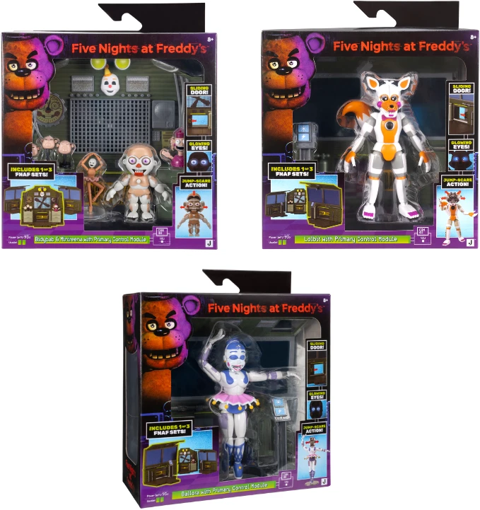 FNAF pagrindinių figūrėlių rinkinys, įvairių