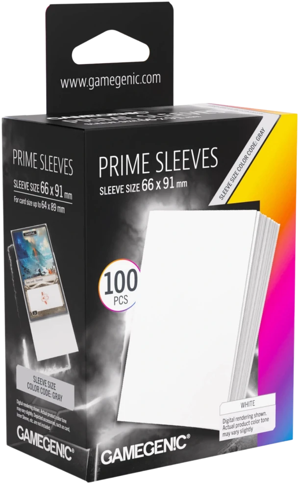 Gamegenic : Prime Sleeves (66x91 mm) - Baltas - 100 vnt (2027255)
