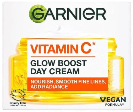Garnier Skin Naturals Vitamin C Glow Boost Day Kreminis Day Kreminis moterims, 50 ml