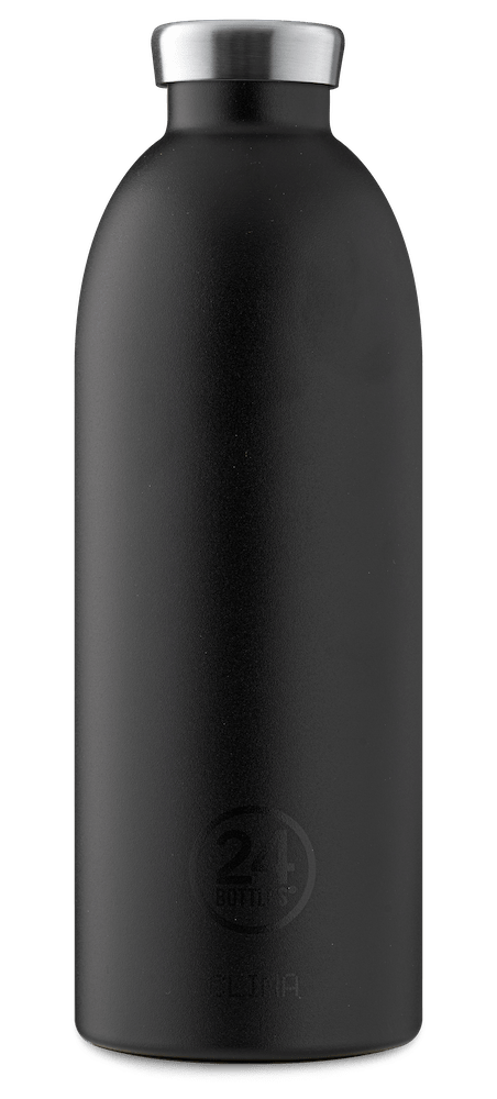 24Bottles 24 buteliai - Clima butelis 0,85 l - akmens apdaila - smokingo juoda (24B452)