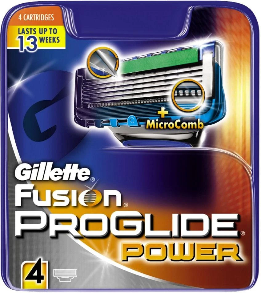 „Gillette Fusion Proglide Power“ skustuvo peiliukai, 4 vnt.