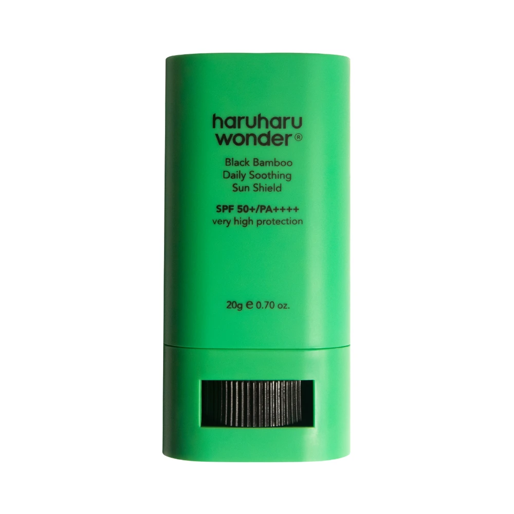 Haruharu Wonder Juodas Bamboo Daily Soothing Sun Shield SPF 50+ pieštukas nuo saulės, 20 g
