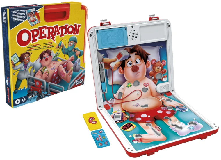 HASBRO GAMING OPERATION stalo žaidimas (suomių ir švedų kalbomis)