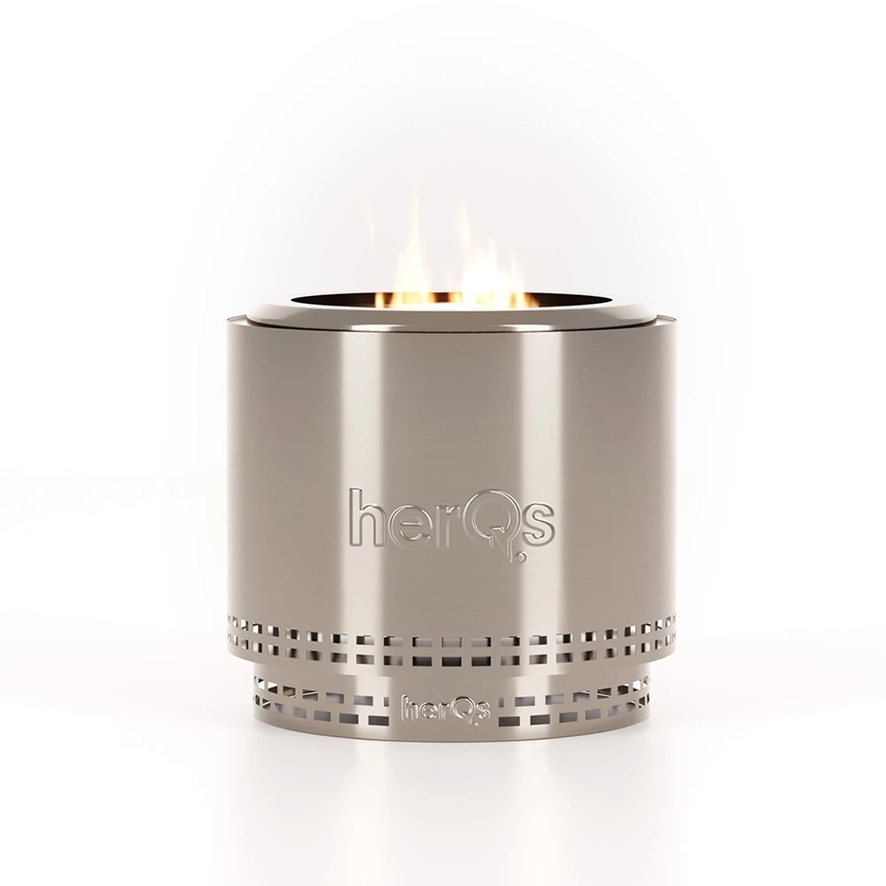herQs Smokeless FirePit - Blaze - Sidabrinis