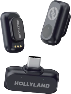 „Hollyland LARK A1 Mini Duo“ su USB-C imtuvu