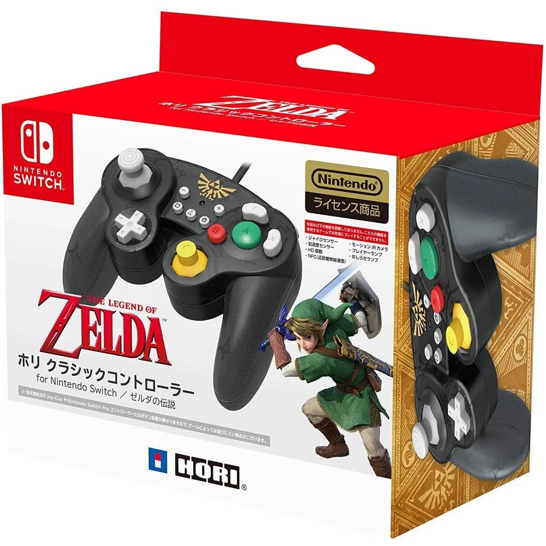 HORI Nintendo Switch Battle Pad (Zelda) GameCube stiliaus valdiklis