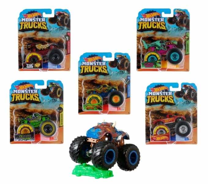 Mattel Žaisliniai Hot Wheels Monster Trucks automobiliai 1:64 rinkinys 8 vnt