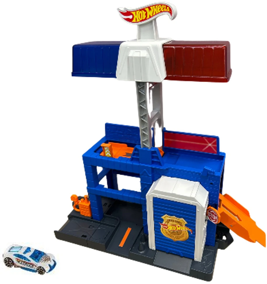 Mattel HOT WHEELS CITY rinkinys – Centrinė policijos stotis (JHL74)