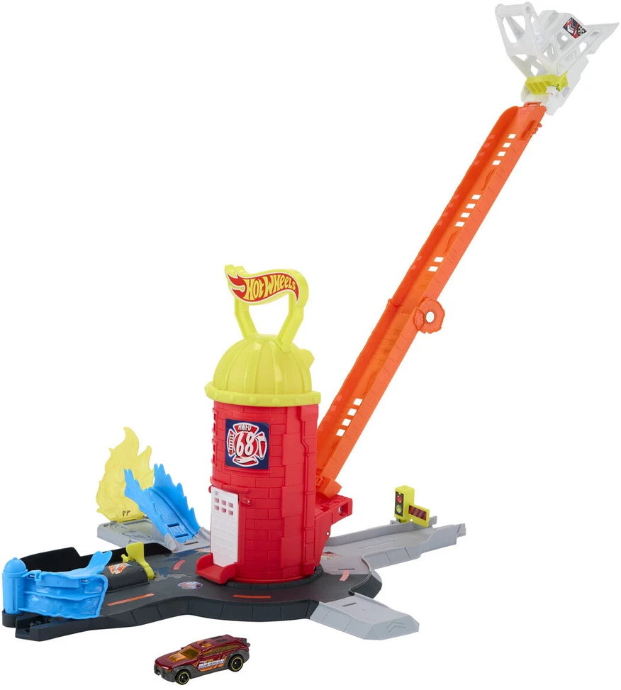 Mattel HOT WHEELS CITY rinkinys – Super gaisrinės stotis (JHL95)