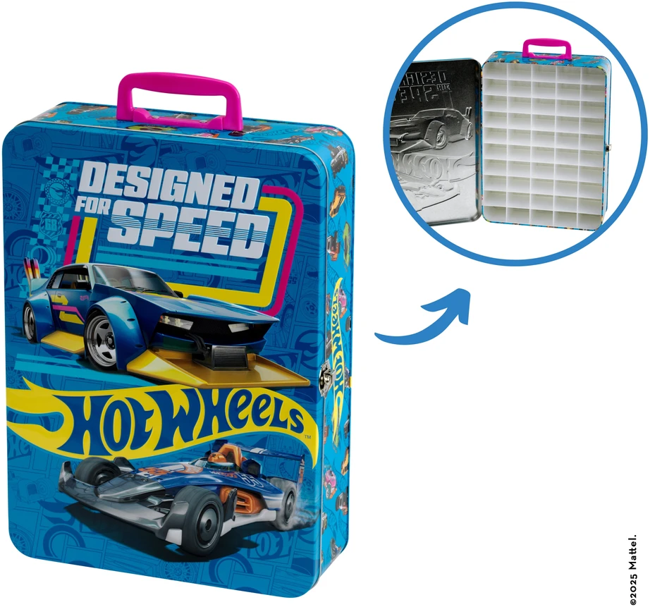 Metalinis dėklas mašinytėms Theo Klein Hot Wheels