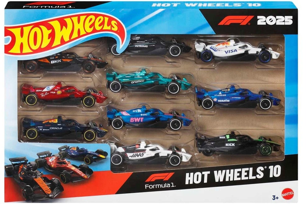 Mattel HOT WHEELS F1 bolidų rinkinys (10 vnt.) (JMM24)