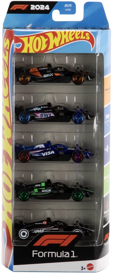 Mattel HOT WHEELS penkių F1 bolidų rinkinys (JLN11)