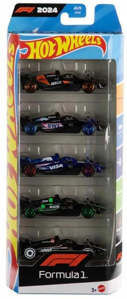 Mattel HOT WHEELS penkių F-1 automodeliukų rinkinys (JGF58)