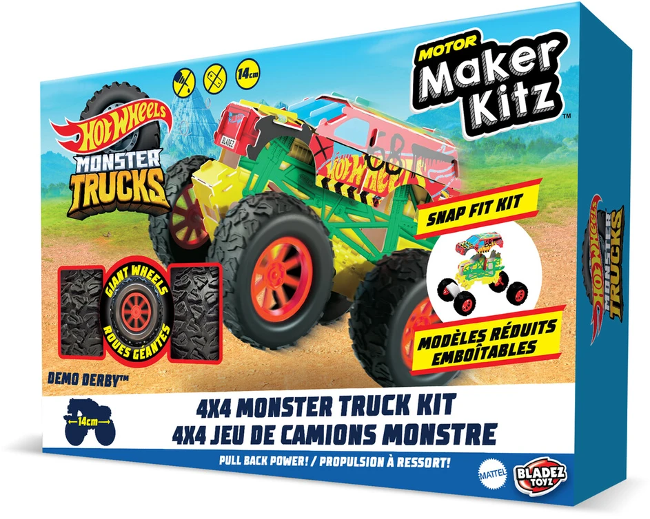 Hot Wheels - „Motor Maker Kitz“ monstrų sunkvežimio rinkinys (BLA85578)
