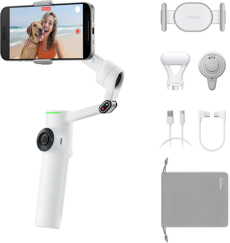 „Insta360 Flow 2 Pro Creator“ (baltas)