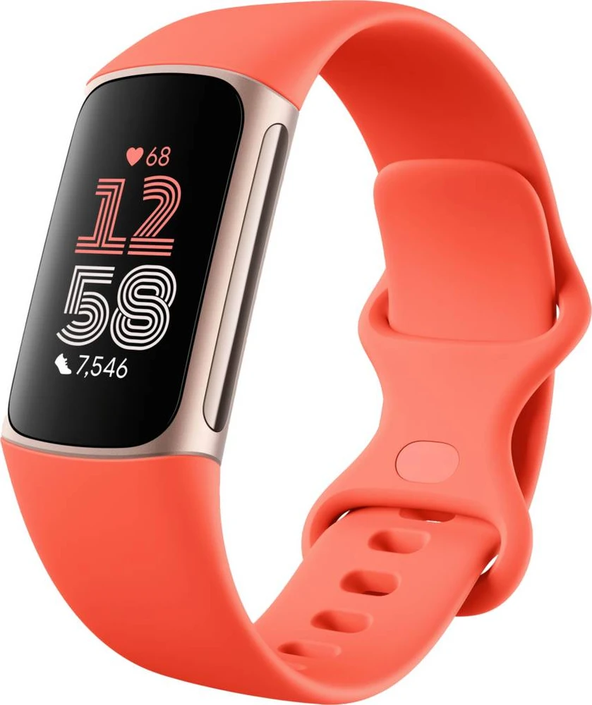 Išmanusis laikrodis Fitbit "Activity tracker Charge 6" Spalva: koralų/šampano (GA05184-EU)