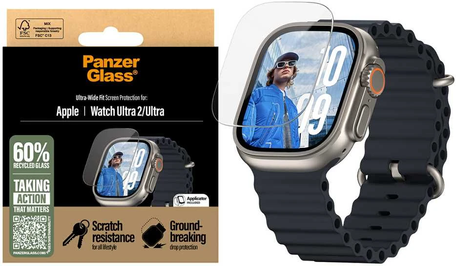 Panzer Glass Apsauginis stiklas Apple Watch Ultra 1/2 (49mm) PanzerGlass Ultra-Wide Fit Screen Protection 3712