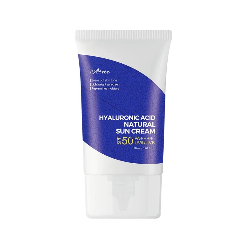 Isntree Hyaluronic Acid Natural Sun Kreminis SPF50+ veido kremas nuo saulės, 50 ml