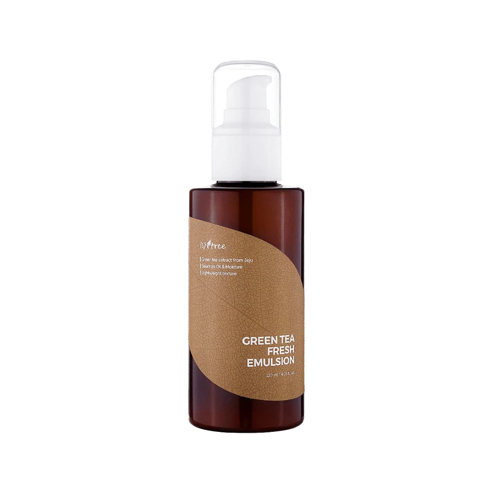 Isntree Žaliosios arbatos raminamoji veido emulsija (šviežia emulsija) 120 ml