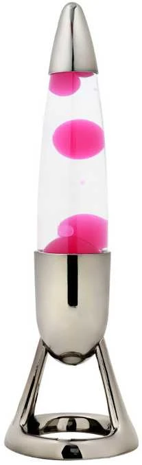 iTotal - Missile LED Lava Lamp with Color-changing Light - Rožinė - Diameter 10.7 cm x Height 36.5 cm
